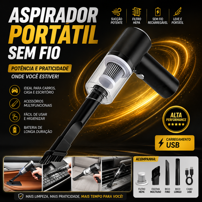 Aspirador de Pó Automotivo Portátil